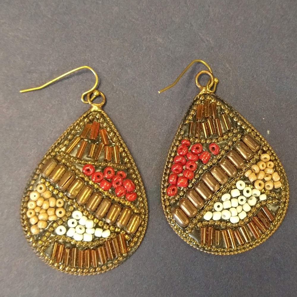 🔥*5/25* Boho Metal Beaded Earrings 🔥